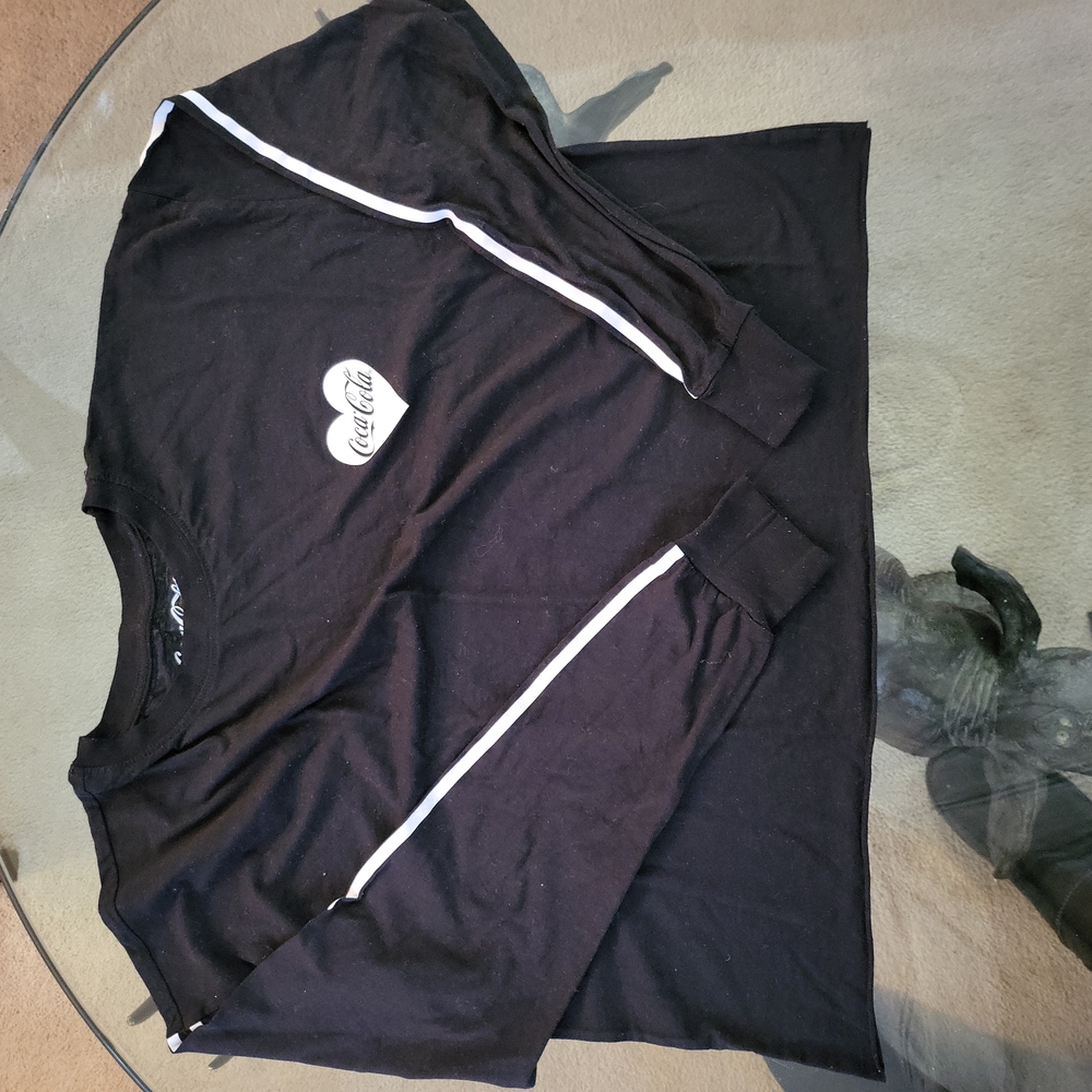 Long sleeve cropped Coca Cola shirt